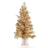 Cinnamon Shimmer 23In 75T Glass Vase【クリスマス】【ツリー】 [並行輸入品]