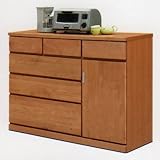 北欧風 幅120cm キッチンカウンター レンジ台 ナチュラル 完成品