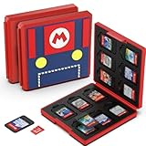 GeeRic 12枚 ゲームカード 収納ボックス スイッチ 対応 ソフトケース 12枚Micro SD メモリーカード 収納可 Switch/Switch Lite/Switch OLED モデル対応 コンパクト 薄型 軽量 防塵 持ち運 傷つき防止
