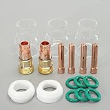 17 PC TIG 溶接スタブガスレンズ＃ 12 パイレックスカップ Tig WP -17/18 /26 040 インチのキット