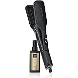 ghd Duet Style Bundle, 2-in-1 Hot Air Styler and Sleek Talker heat protection styling oil, Black