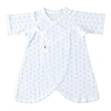 赤ちゃんの城 コンビ肌着 低体重児用品 麻の葉 サックス