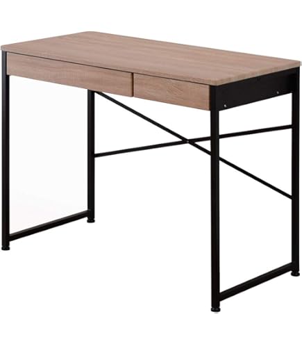 Amazon | ISSEIKI フェロー デスク 100 (ナチュラル)(ホワイト) 【組立