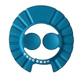 Nice Days（ナイス　ディズ）　かわいいシャンプーハット　耳のシールド付き　ベビー　キッズ　子供　シャワーキャップ　シャワー用防水帽　サイズ調節可能 (ブルー)