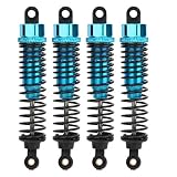 RCショックダンパー 4pcsショックダンパー TRPC4 SCX10 D90（BA19160）用 4PCS 1/10 RCクローラー90mm/3.5インチ アパーチャメタルショックダンパー (ブルー)