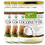 シェフズチョイス オーガニックエキストラバージンココナッツオイル 未精製 500ml (4:500ml×3個)