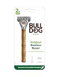Bulldog(ブルドッグ) オリジナル 5枚刃 バンブーホルダー ホルダー(刃付き+替刃2コ入) 竹製 髭剃り カミソリ メンズ