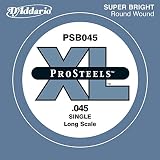 D'Addario ダダリオ ベース用バラ弦 プロスティール .045 PSB045 【国内正規品】