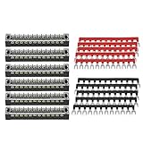 Ｑiilu 【5件セット】 600V 15A ネジ留め式端子台 組端子台 12ポジション 絶縁端子 家電製品 電子回路 機械適用 絶縁カバー付き