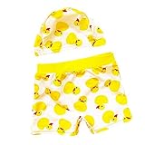 ベビー幼児用男の子Swim Trunk Duck Swimming Shorts with Swim Hat カラー: イエロー