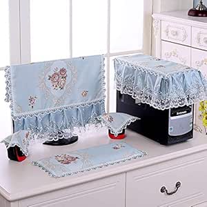 布コンピュータカバーコンピュータケースデスクトップコンピュータ防塵カバー1機保護カバー Amazon Co Jp