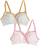 桝谷 パッド付 小花柄ハーフトップ マタニティ授乳兼用 M ピンク&サックス 2枚セット 5887pad set5934