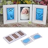 New Arrival Cute 3D DIY Baby Photo Frame Handprint Footprint Soft Clay Safe Inkpad Home Wedding Deco