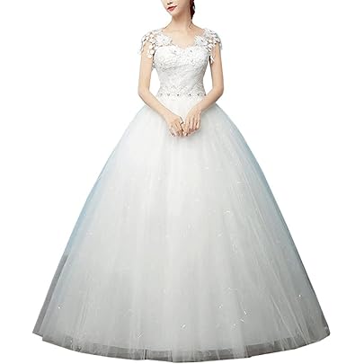 Amazon | [ZUOMA] レースドレス レディース ウエディングドレス ロング