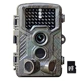 HD 1080P 12MP Game and Trail camera for Deer Hunting , No Glow Infrared Scouting Camera Night Vision