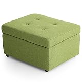 スツール 収納 裏返してテーブルに 木目天板 チェア オットマン 足置き テーブル サイドテーブル グリーン