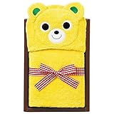 ミキハウス アニマルフード付バスタオル イエロー 10-8914-560