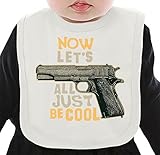 Now let's all just be cool ネクタイを有する有機ビブ Medium