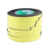 uxcell スポンジテープ スポンジ ブラック イエロー 片面スポンジテープ 耐久性 10個入り