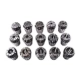 15個　ER25 スプリング コレット フライス 工具 ステンレス鋼 材料 2-16mm
