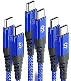 タイプc ケーブル 【1M+2M+3M/3本セット PD対応 60W急速充電】USB C&USB C ケーブルiPhone17/16/15 Pro MAX 充電器 Type-c アイフォン15/いphone15 pro Max,iPad Pro/Air,MacBookPro,Samsung Galaxy S25/S24/S23,Sony,Pixel等USB Type-c機種対応 (ブルー)