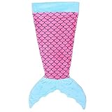 スーパーソフトフリースラグジュアリーニットマーメイドテールSleepingバッグ寝室ソファビーチブランケットfor Kids Children S レッド Blanket 1