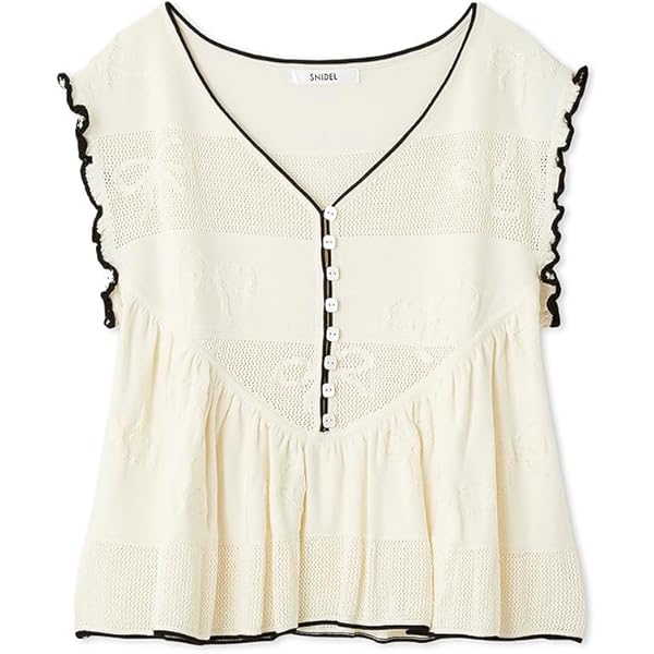 Amazon | [スナイデル] フリルカットブラウス(元オパール) SWCT244014