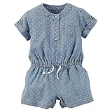 カーターズ Carter's シャンブレー ロンパース 半袖 女の子 綿100% Chambray Romper 3M (55-61cm) [並行輸入品]