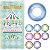 クオリテ リリット ワンデー 【6枚入】 度あり/度なし 全8色 コスプレ カラコン カラーコンタクト 青 ブルー みつめてブルー -5.50