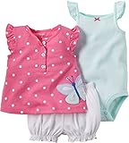 カーターズ Carter's ボディスーツ + チュニック + パンツ 豪華3点セット 3-Piece Bodysuit & Diaper Cover Set 3M (55-61cm)