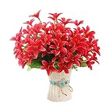 美しいリビングルーム装飾花盆栽人工Flowers Bouquets [ Lily ] # 11
