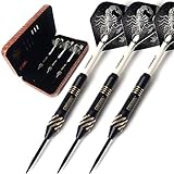 CUESOUL ブラックスコーピオンデラックススチールチップダーツセット、20g F2004-L