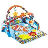 Andiran 赤ちゃんの漫画動物のゲームの毛布0-2歳の早期教育のパズルは毛布を登る赤ちゃんの人形は、マット 95 * 85 * 48 CM