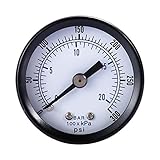 空気圧計　空圧調整 圧力調整 　圧力計口径R1/8 圧力計 空気圧縮計 真空圧力計 0-300PSI Broadroot