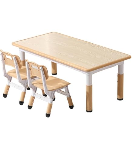 Amazon.co.jp: CHIIRAKU キッズテーブルと4チェアセット 子ども机と