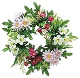 エルアーツ 造花 デイジーミックスリース 直径20cm M ピンク E3664-02