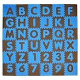 Tadpoles 36 Sq Ft ABC Floor Mat, Blue/Brown by Sleeping Partners [並行輸入品]