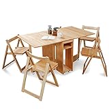 LOWYA ダイニングセット ダイニングテーブル テーブル 折りたたみテーブル 4人掛け ナチュラル
