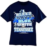 NFLテネシー州ユニセックスFootball " I Bleedネイビー、ブルー、ホワイト – テネシー州Go」Tシャツ L ブルー