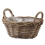 ラタンバスケット モンデリック　ローハンドル　Φ26cm