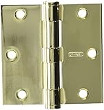 Stanleyハードウェアrpf179 3 – 1 / 2 " x 3 – 1 / 2 "標準重量ヒンジin Bright真鍮