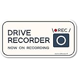 メイヴルアットホーム ドラレコステッカー ドラレコ ステッカー ドライブレコーダーステッカー ドライブレコーダー ステッカー ドラレコ 車載カメラ 後方録画中 セキュリティーステッカー 車 シール 日本製（シンプル/クリーム)