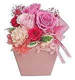 【Newメアリー】フラデコ　プリザーブドフラワー　　★クリアケース＆ラッピング付き (ピンク)