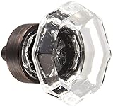 Cosmas 5268sn-cサテンニッケルキャビネットハードウェアノブwithクリアガラス – 1 – 1 / 4 "直径 5 Pack シルバー 5268SN-C - 5 Pack