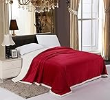 (King/California King, Burgundy) - Elegance Linen Micro-Sherpa Ultra Plush LUXURY Beauiful Texture B