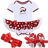 iEFiELベビー女の子Xmas Holidayファミリ画像Shootチュチュボディスーツ3点セット