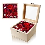 A-SZCXTOP プリザーブドフラワー 枯れない花 永生 イモータルローズ 造花 華やか 素晴らしいギフト 仏花 高級木製の箱に保存された 綺麗 恋人に立派なプレゼント