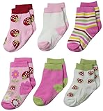 Lovespun SOCKSHOSIERY ベビー・ガールズ カラー: ピンク