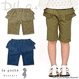 (ラポシェビスキュイ) La poche biscuit 初夏'16/レース付きセンタープレスハーフパンツ 80 ネイビー