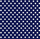 SheetWorld Fitted Crib / Toddler Sheet - Primary Polka Dots Navy Woven - Made In USA by sheetworld [